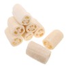 FOMIYES 8pcs Natural Loofah Sponge Pads Lightweight Exfoliating Body Scrubber