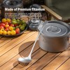 iBasingo Titanium Slotted Spoon 26.4cm Long Handle Skimmer, Ticolor Ti1063T