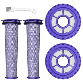 Filters Replacement for Dyson DC41 DC65 DC66 UP13 UP20 UP30 Animal, Multi Floor and Ball Vacuum Ball Animal 2 Ball Animal 3, 2 Pack Post Filters & 2 Pack Pre Filter Replacement Parts
