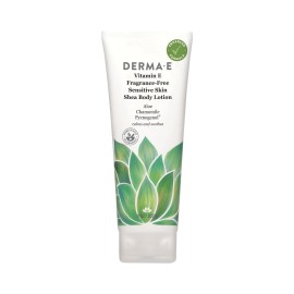 DERMA E Fragrance Free Vitamin E Body Lotion for Sensitive Skin 8 Oz Moisturizer