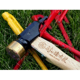 ELLISSE St.Martelo Peg Hammer, Forged, Tempered, Made in Japan, Stainless Steel Head, Black