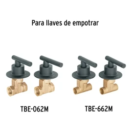 Juego De 2 Manerales Para Regadera Palanca Negro Foset Acabado Mate