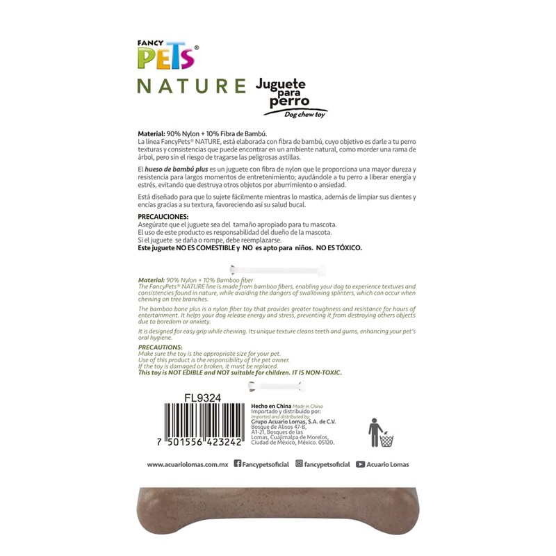 Fancy Pets Hueso Bambú Plus Juguete para Morder Sabor Carne