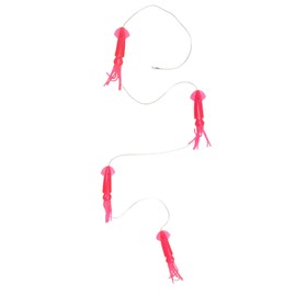 EatMyTackle 6 in. Squid Daisy Chain | 6 ft. Saltwater Fishing Teaser (Hot Pink)