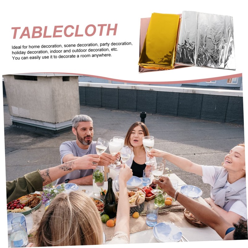 Ciieeo 3pcs Party Gathering Tablecloths Decorative Party Tablecloths
