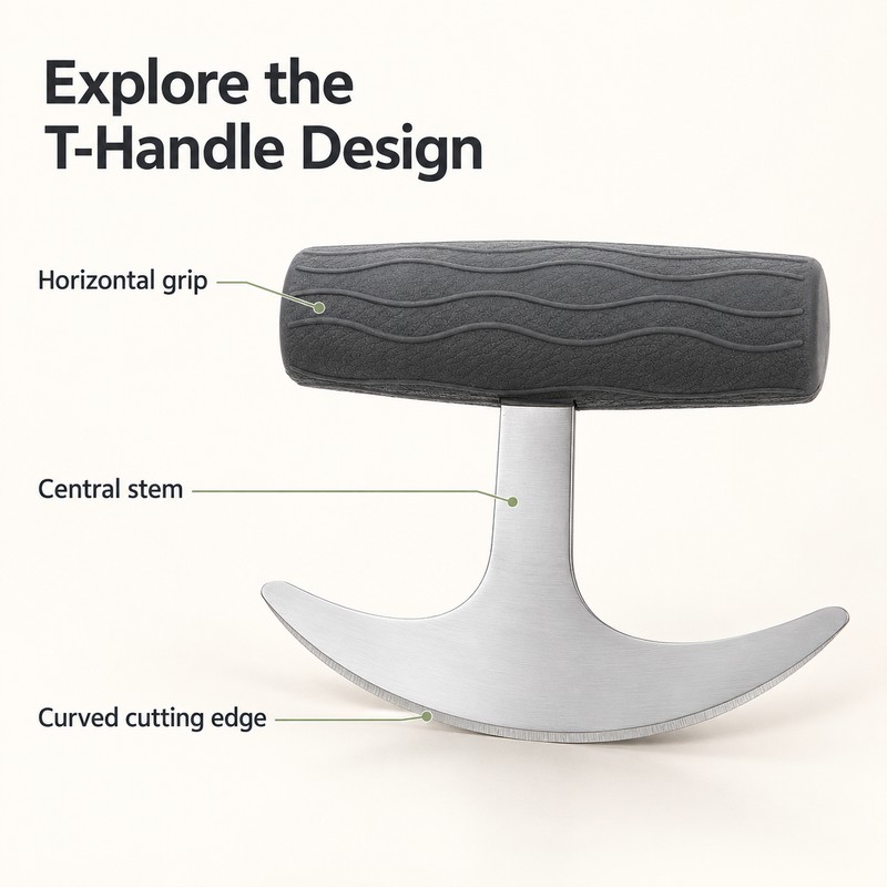 Adaptive Rocker Knife with T-Handle – Non-Slip Ergonomic Knife for