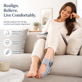 Adjustable Bunion Corrector for Big Toe Alignment – Rotatable Toe Straightener Splint for Home and Daily Foot Care