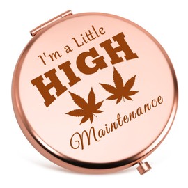 Xiecolty Funny Gifts for Women Compact Mirrors Friendship Gifts for Women Sarcasm Gift for Her Teen Girl Friends Coworker Sister Graduation Birthday Folding Makeup Mirror Rose Gold