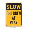 iplusmile 2Pcs Slow Down Children at Play Sign, Reflective Metal