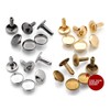 CRAFTMEMORE 9mm Cap x 8mm Post Leather Rivet Double Cap