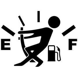 CMI DD970 Gas Gauge Empty Full Decal Sticker | 5.5-Inches by 4-Inches | Premium Quality Black Vinyl