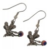 Unbranded Fairy Mythical Antiqued Silver Tone Beaded Dangle Pierced Earrings