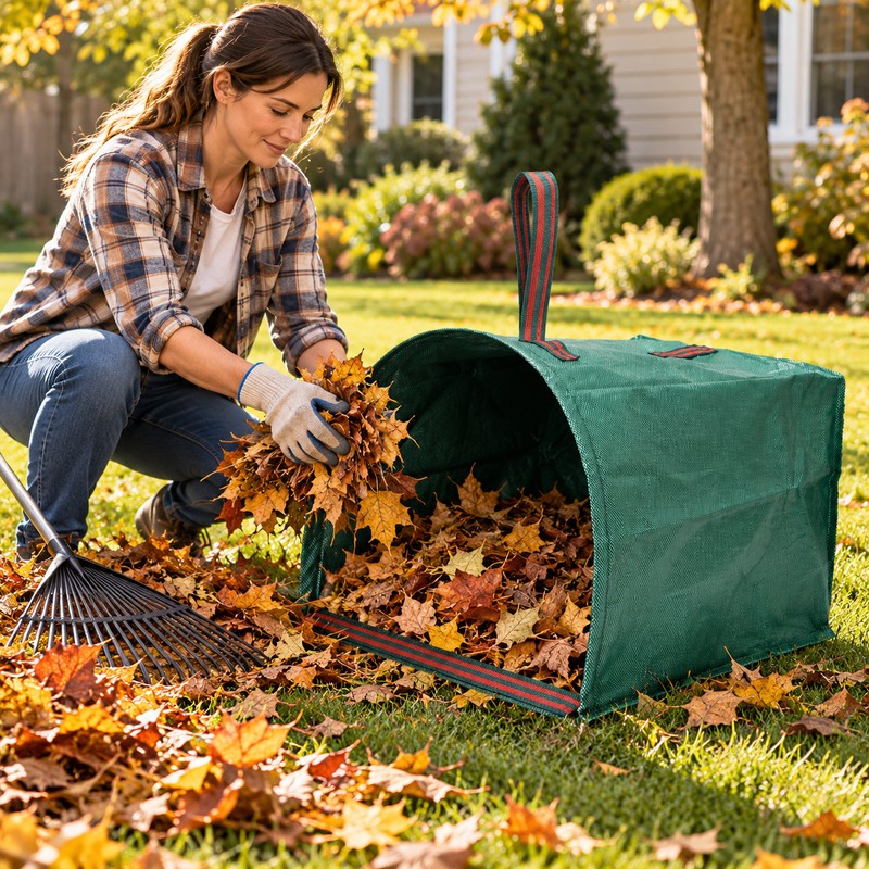 Reusable Garden Leaf Collection Bag for Yard Cleanup – Large-Capacity