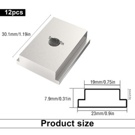 ZIJANG T-Slot Nuts M6, Pack of 12 Sliding Nuts M6, T-Slot Nuts, 30 x 23 mm, T-Rail Sliding Nuts, Silver Appearance, for Home and Workshop