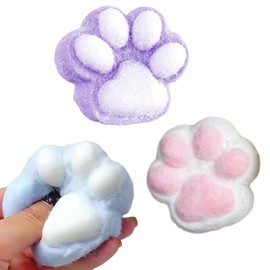 KEWUF 3 Stück Taba Squishy Cat, Squishy Toy Squishy Cat Paw, Fufu Squishy für Stressabbau, SSüße Weiche Katzenpfoten, Squeeze Spielzeug, Katzenpfoten Squishy für Kinder Erwachsene