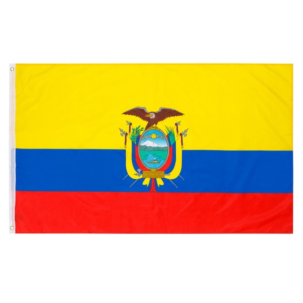 PHENO FLAGS Ecuador Flag 90 x 150 cm with Brass