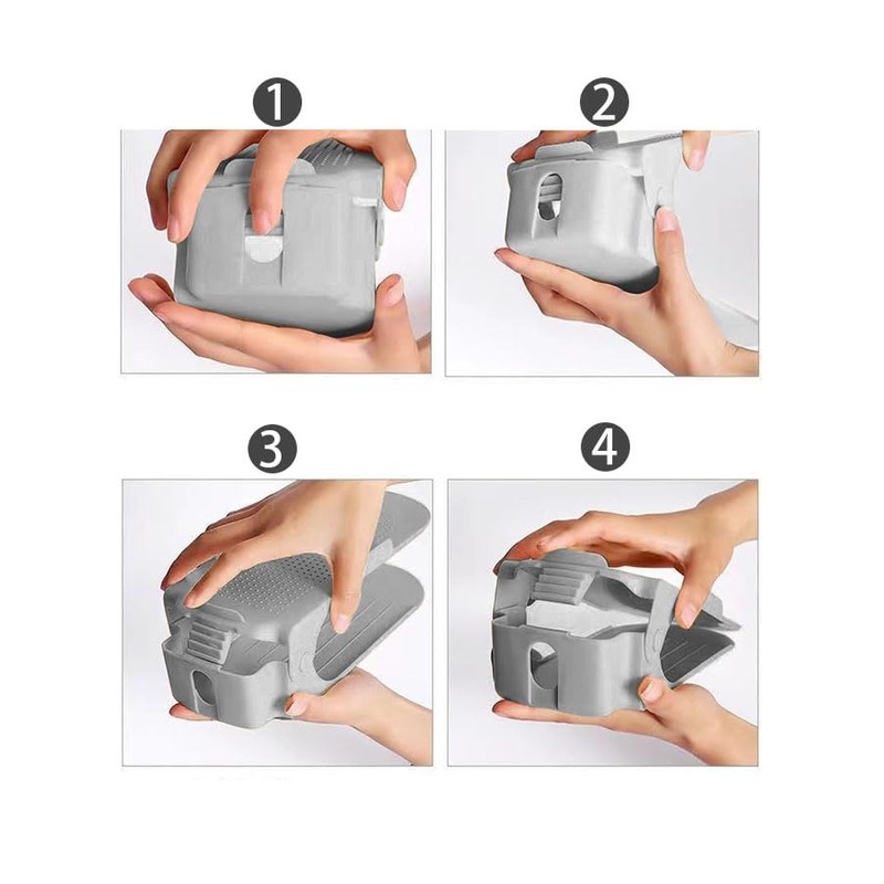 CHENGZI Double Adjustable Simple Small Shoe Rack Shoe Holder, 3PCS