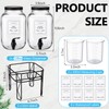 FillTouch 2 Pack 1 Gallon/128 oz Glass Laundry Detergent Dispenser,