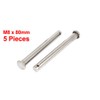 sourcingmap M8 x 80mm Flat Head Stainless Steel Round Clevis