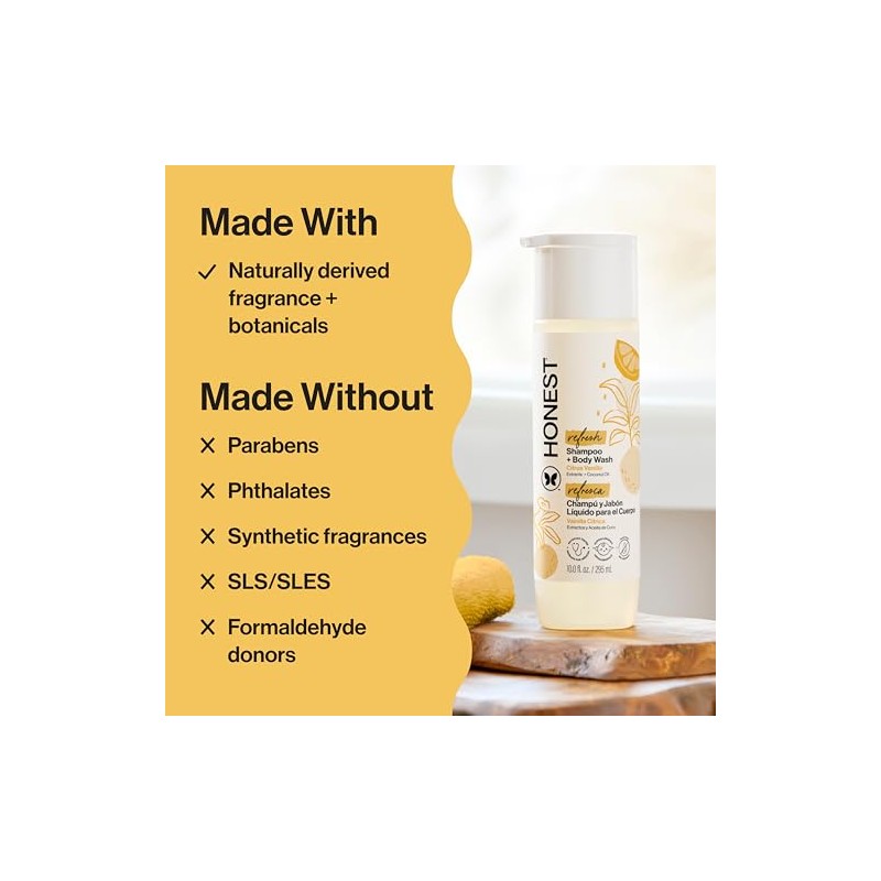 Honest Shampoo & Body Wash, Perfectly Gentle Sweet Orange Vanilla,