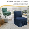 Armless Chair Cover Dorm Accent Chair Cover Chair Slipcovers with
