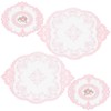 Amabro 4Pcs Lace Doilies for Tables Retro French Style Lace
