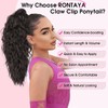 RONTAYA Ponytail Extension, Copper Red Claw Clip Ponytail Extensions for