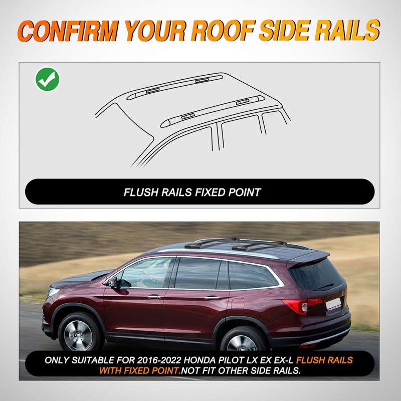 Nilight Roof Rack Cross Bars Fit for Honda Pilot 2016