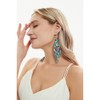 Luluping Long Beaded Tassel Earrings - Big Bohemian Statement Native