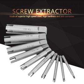 Tap Extractor, Damaged Screw Remover Set for M4-M24 Screws, Bolts, Fasteners(10pcs)