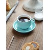 Sweese 405.402 Porcelain Stackable Espresso Cups with Saucers and Metal