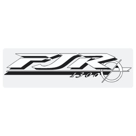 Reflective Yamaha FJR1300 Logo Decal (White w/Black Print)