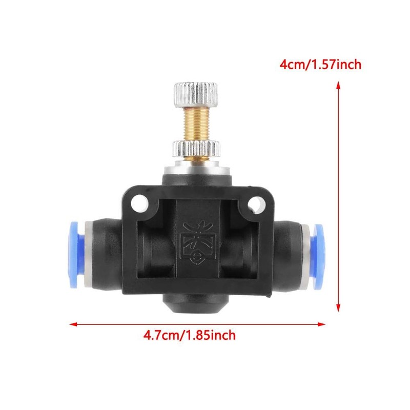 10 pcs Air Flow Control Valve, 6mm Pneumatic Push to