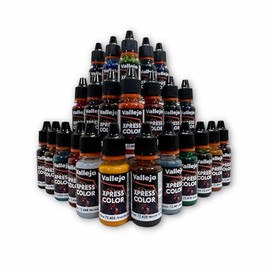 Silu - Vallejo Xpress Colour Acrylic Paint Complete Set 24 Colours New Reformulated Range for Painting Miniatures
