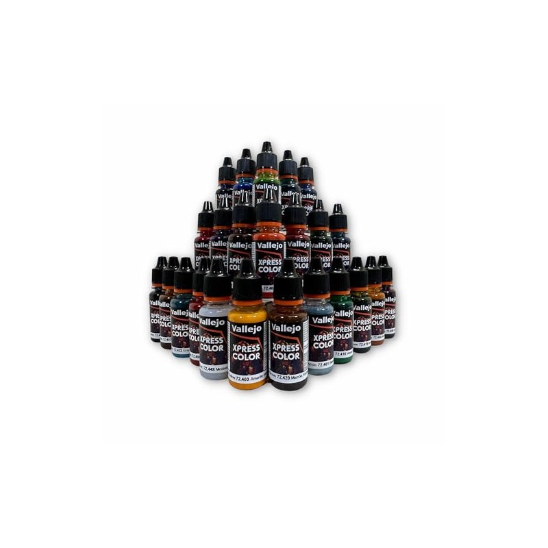 Silu - Vallejo Xpress Colour Acrylic Paint Complete Set 24