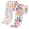 Floral Toilet Paper Novelty Bathroom Tissue Flower Pattern Toilet Tissues,