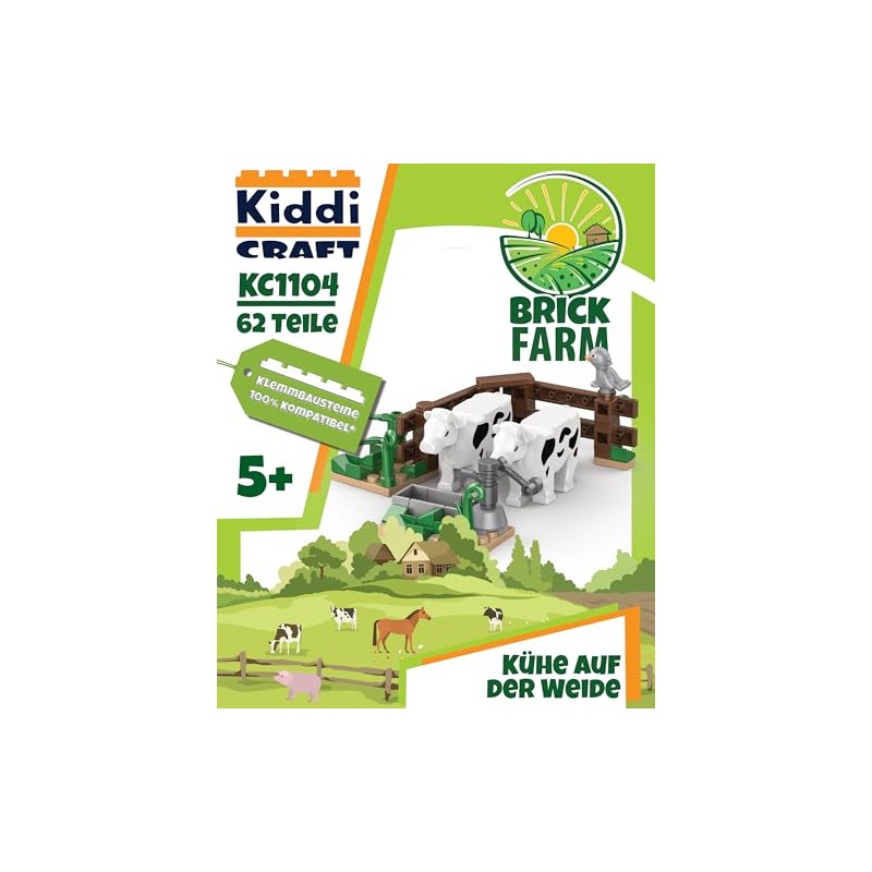 Kiddicraft KC1104 Cows on the Pasture Building Blocks