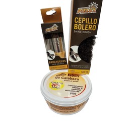 PIELUX Jabon De Calabaza 250g 1shoe brush & 1 two pack small brushes