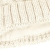 Neverless® Women's Knitted Fur Pom Pom Hat Lined Envelope Cable