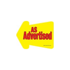 ARW602 As | Advertise | Retail Grocery Supermarkets Shelf Talkers | UV Coated Double Sided 10 Pack