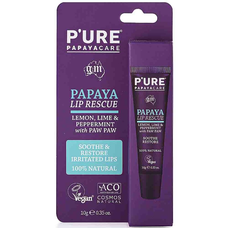 Pure Papayacare P'URE Papaya Lip Rescue Balm, 10g