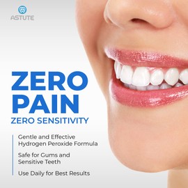 Astute Teeth Whitening Pen - Instant Tooth Whitener with Up to 35 Nightly Treatments - Safe & Effective - No Sensitivity - Remove Plaque & Stains for Bright White Teeth (2 pens)