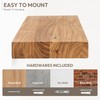 Marsmiles 55 inch Floating Shelves for Wall Solid Elm Wood