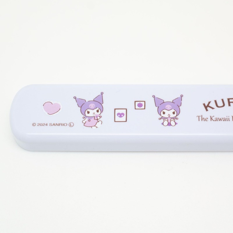 OSK Kuromi HS-16 Pull Lid Chopsticks Case Set