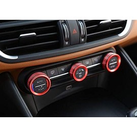 Alfa Romeo New Julia (952)/Stelvio Center Console Air Conditioner Switch Cover Ring Cover Garnish (Red)