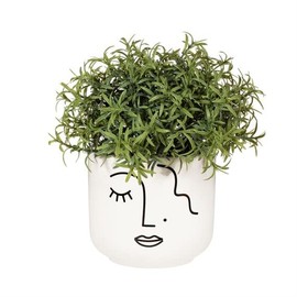 Sass & Belle Abstract Face White Large Planter