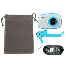 2 Inch IPS HD Display Screen 8MP Waterproof 6X Zoom Children Digital Camera Cute Gift(Blue)