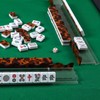 Mifoci 4 Set Scalloped Tortoiseshell Mahjong Tile Racks with Magnetic