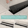 ELLO&ALLO 24 Inch Matte Black Linear Shower Drain, SUS304 Stainless