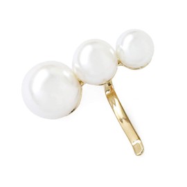 JewelVOX Hair Accessories, Pony Hook, Hair Elastic, Hair Cuff, Hair Hook, Large, Pearl, Mature, Pony Hook: A